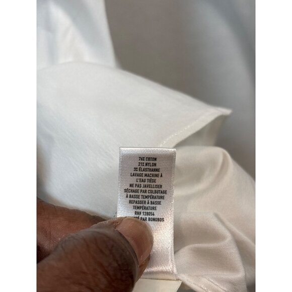 Bonobos Mens White Dress Shirt Tailored Fit 16.5 36 Stretch - Picture 11 of 11